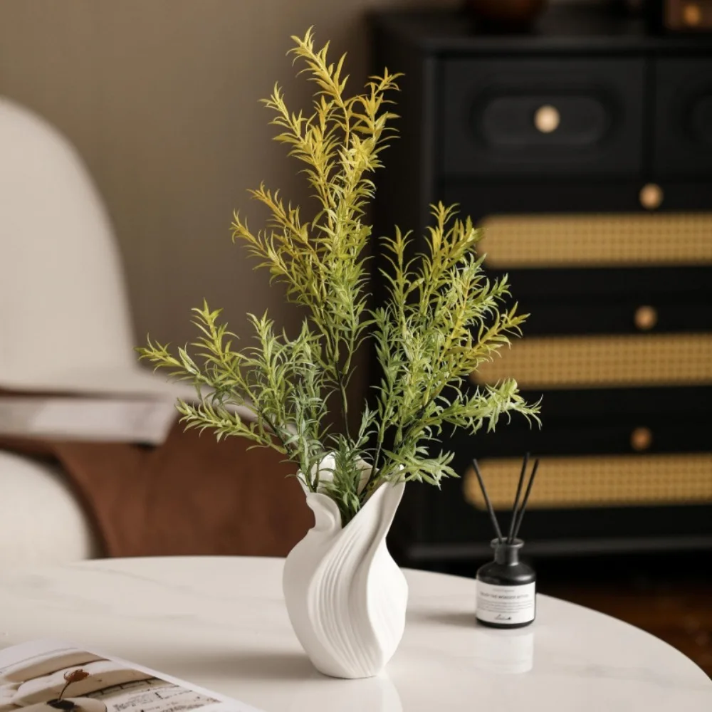 Nordic Creative Ceramic Vase Rotating Aesthetic Decoration Sense Living Room Porch Desktop Table Dried Flower Decorations