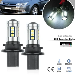 Fits For 2008-2017 Citroen C5 w/Xenon Headlight LED Static Cornering Light Replacement Bulbs Error Free PH24WY 12184 PU20D HP19W