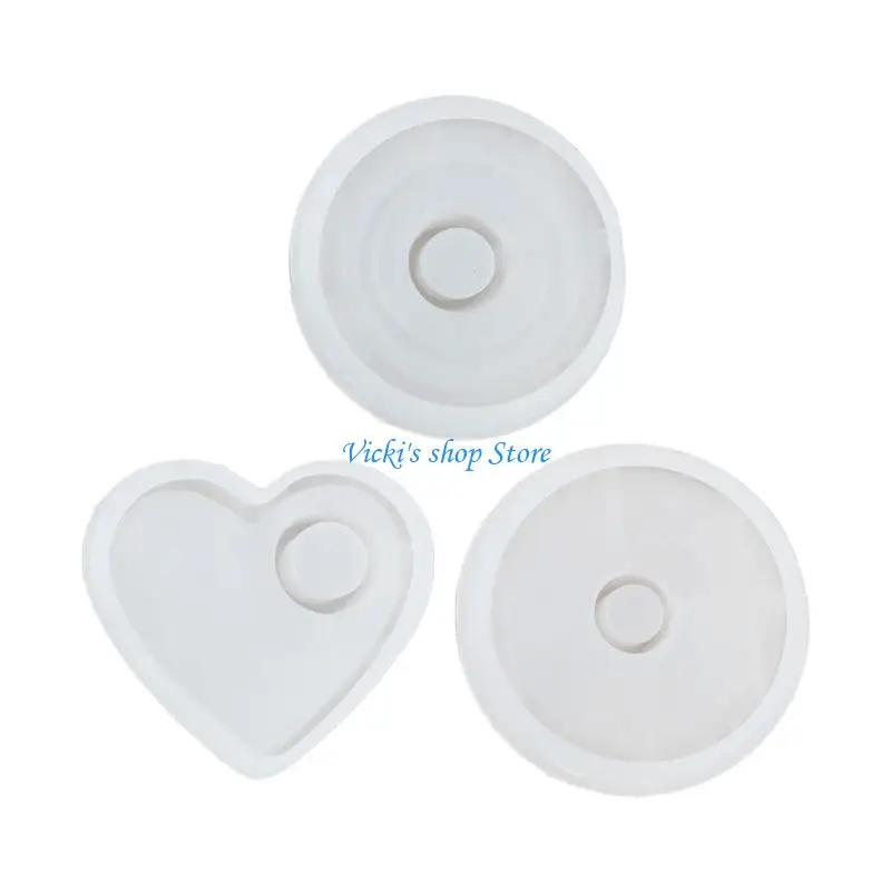 Tealight شمعة حامل قالب صندوق تخزين المجوهرات قوالب زهرة وعاء الراتنج القالب #3