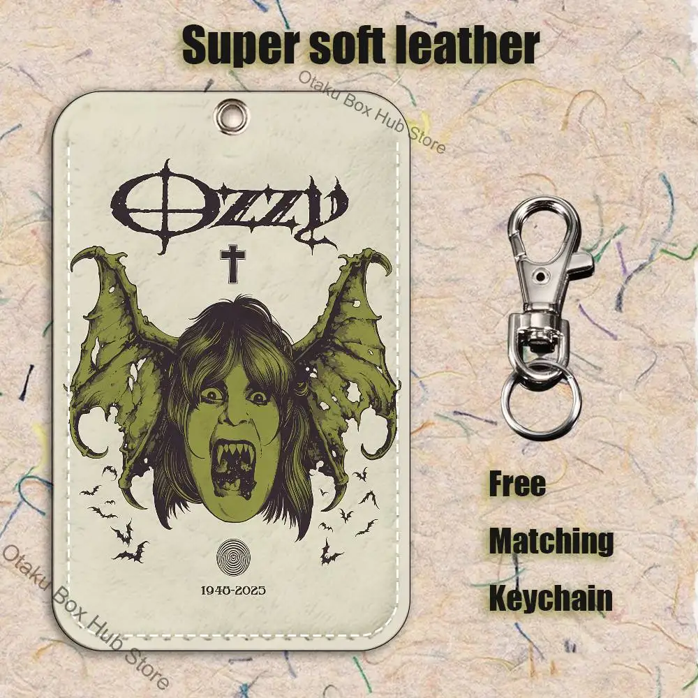 O-ozzy osbourne titular chaveiro para banco titular do cartão de trabalho de negócios cartão de estudante caso protetor cartão de ônibus