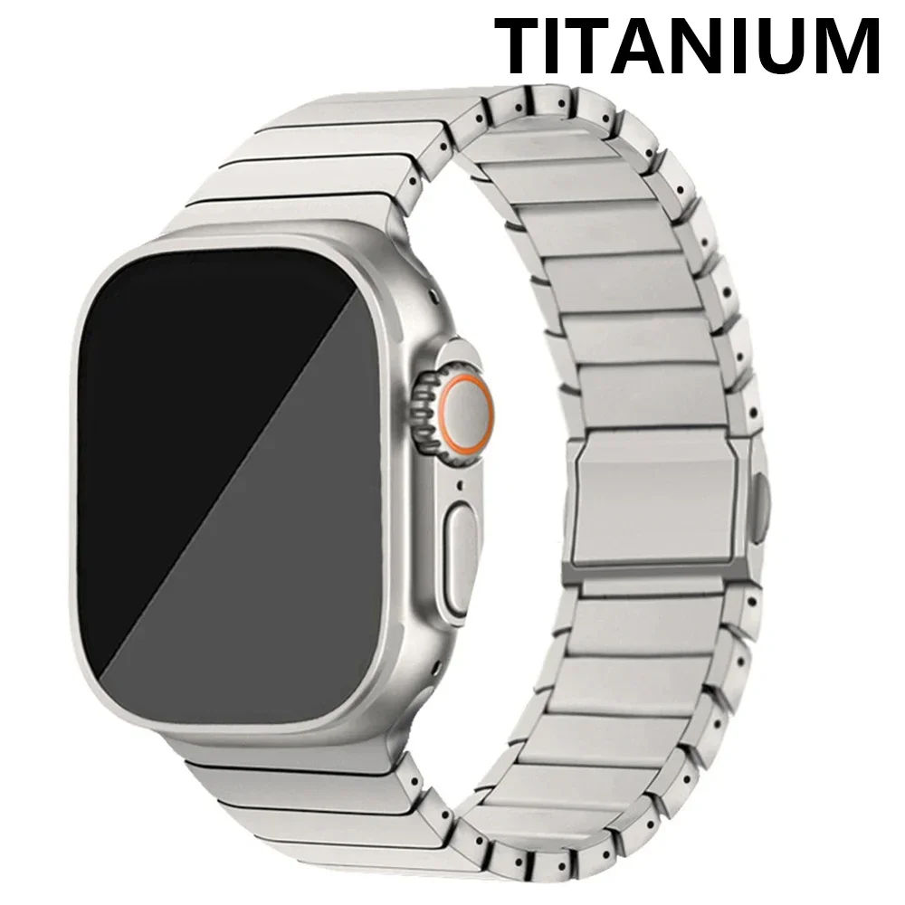 

Титановый ремешок для Apple Watch Ultra 3 49 мм, магнитный браслет-браслет IWatch Series 11 10 9 Se3 46 мм 45 мм 44 мм 42 мм