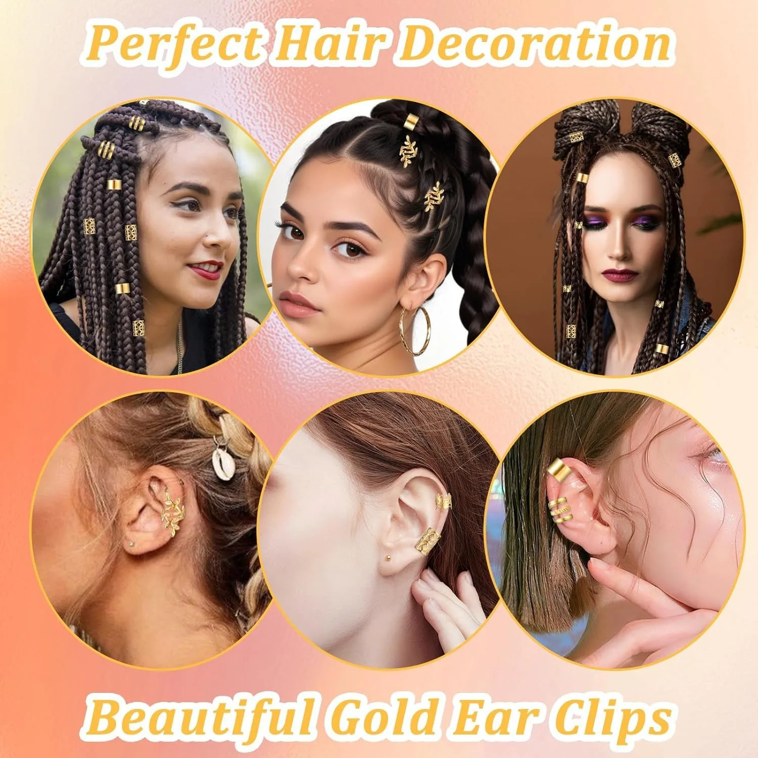 

Premium 48 Count Hollow Dreadlocks Hair Loop Kit for Hair Extension Accessory