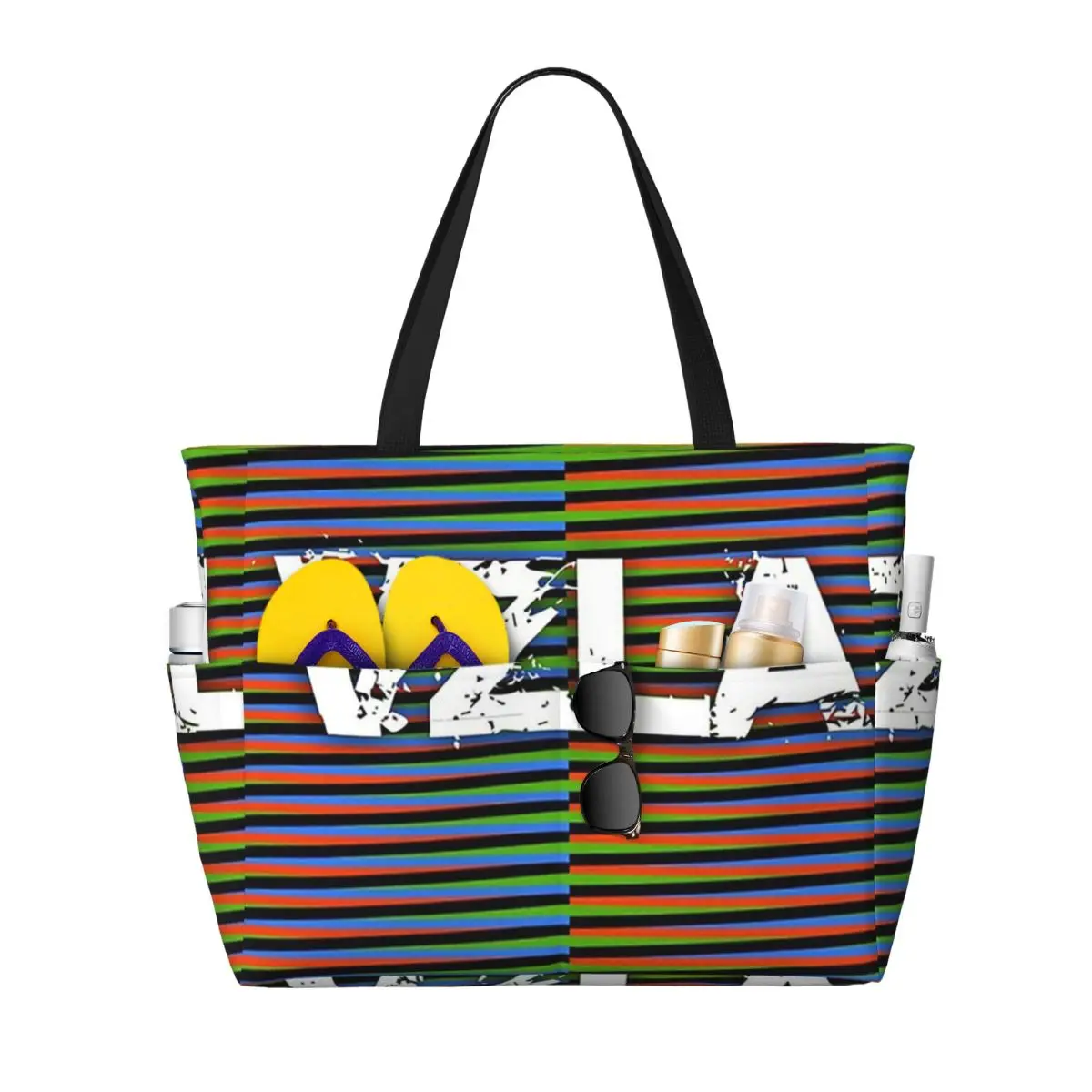Maiquetia Carlos Cruz Diez Venezuela Beach Tote Bag Sport Gym Yoga Duffle Large Tote Bag Women Travel Bag Fitness bag