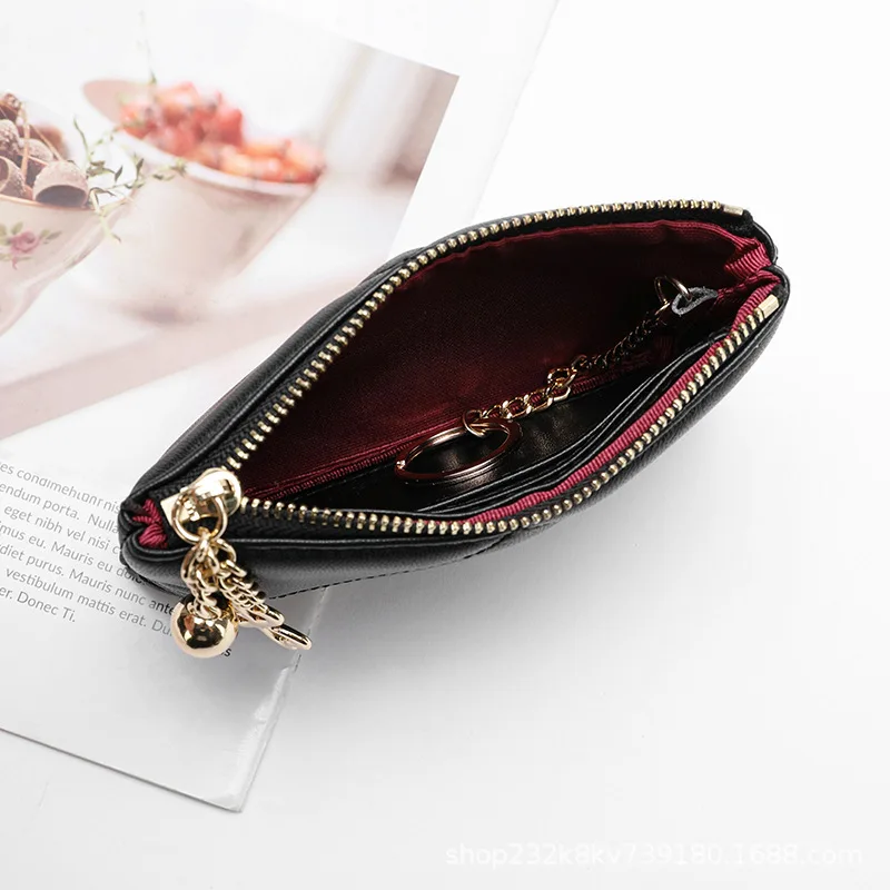 Delicate Coin Coin Purse Leather Women's Short Bag Slim Zipper Clutch Small Bag 2025 New Key Case