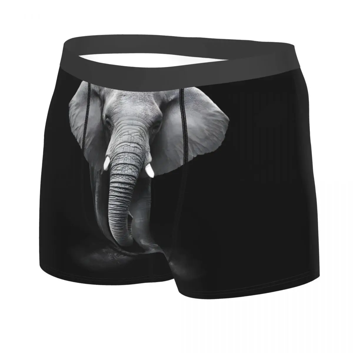 Valentine's Day Men Elephant Underwear Boxer Briefs Stretch Shorts Panties Underpants For Husband Boyfriend Birthday Gift