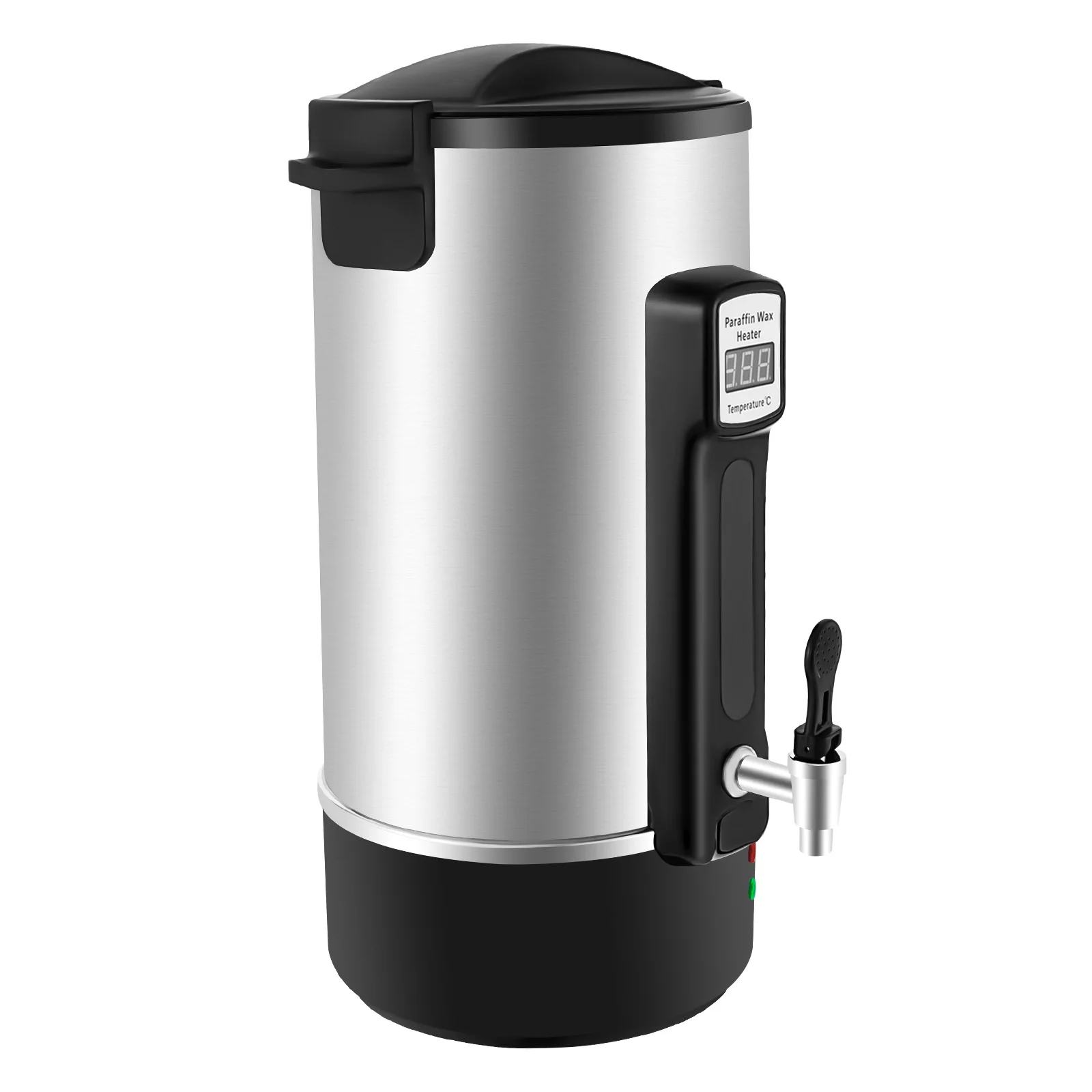 1100 واط 10.8 لتر مذيب الشمع 30-110 ° آلة صنع الشموع المصنوعة من الفولاذ المقاوم للصدأ بشاشة LED للتحكم في درجة الحرارة C لشمع الصويا/البارافين