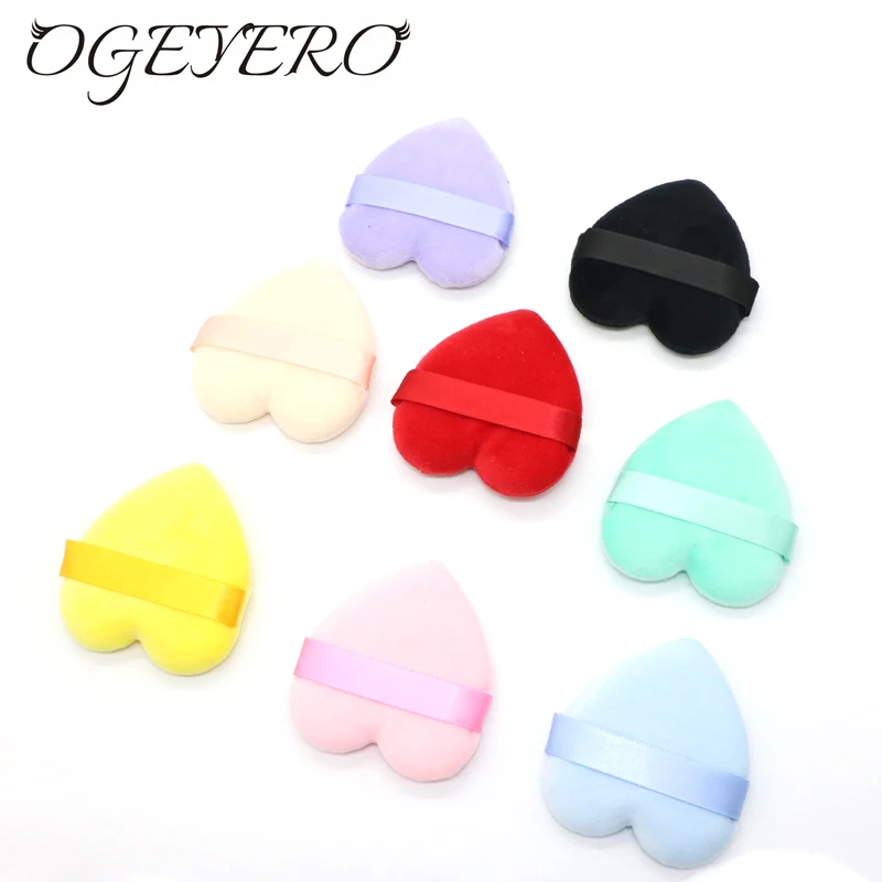 

OGEYERO Heart-shaped Velvet Facial Face Makeup Puff Cosmetic Makeup Cotton Sponge Puffs Make Up Tools