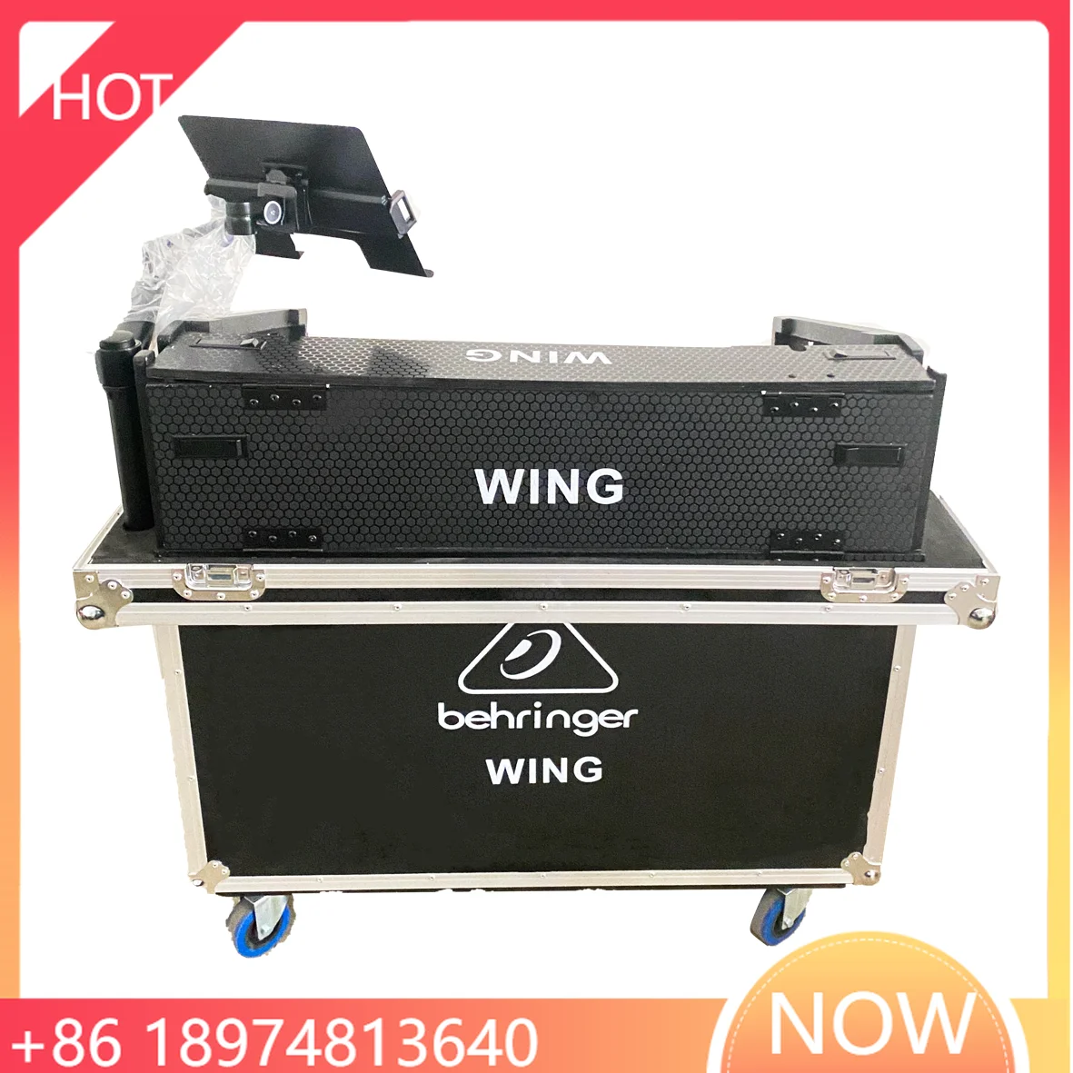 

Foldable Behringer WING Flight Case With Wheels Pa System Audio Sound Equipment