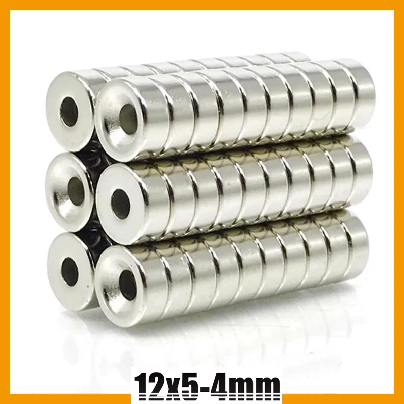 12x5-4 12x4-4 12x3-4mm 10/20/50/100/200/500pcs N35 Round Powerful Strong Neodymium Magnet Hole4 12*3-4 12*4-4 12*5-4 Magnetic