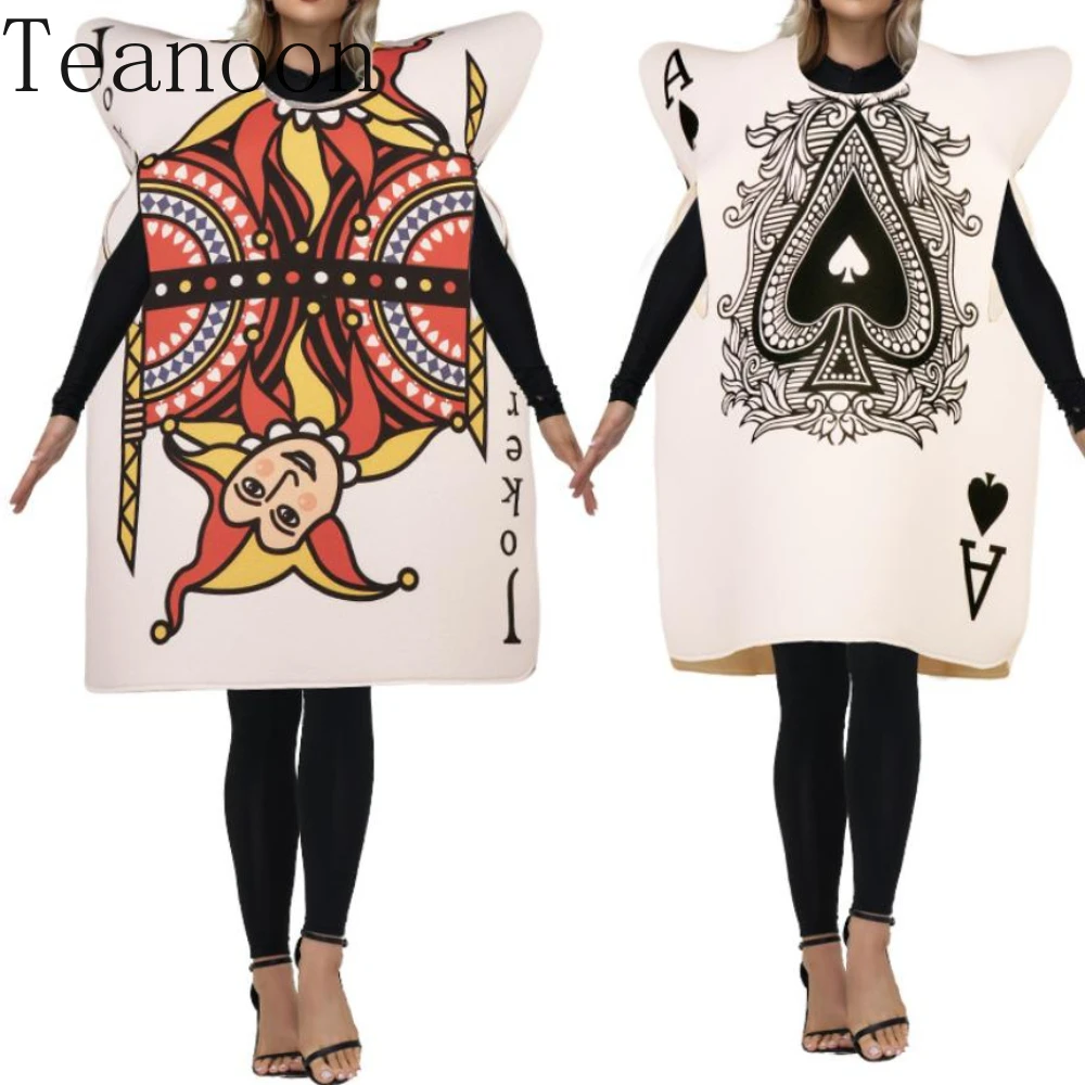 Teanoon King Spades Cosplay Costume Fancy Disguisement Wear Sponge Party Jumpsuit Woman Man Carnival Purim Suit Couple Clothes