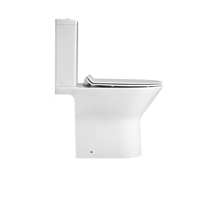 Ceramic Two Piece Washdown Toilet with UF Soft Closing Seat Cover and Soft Surface