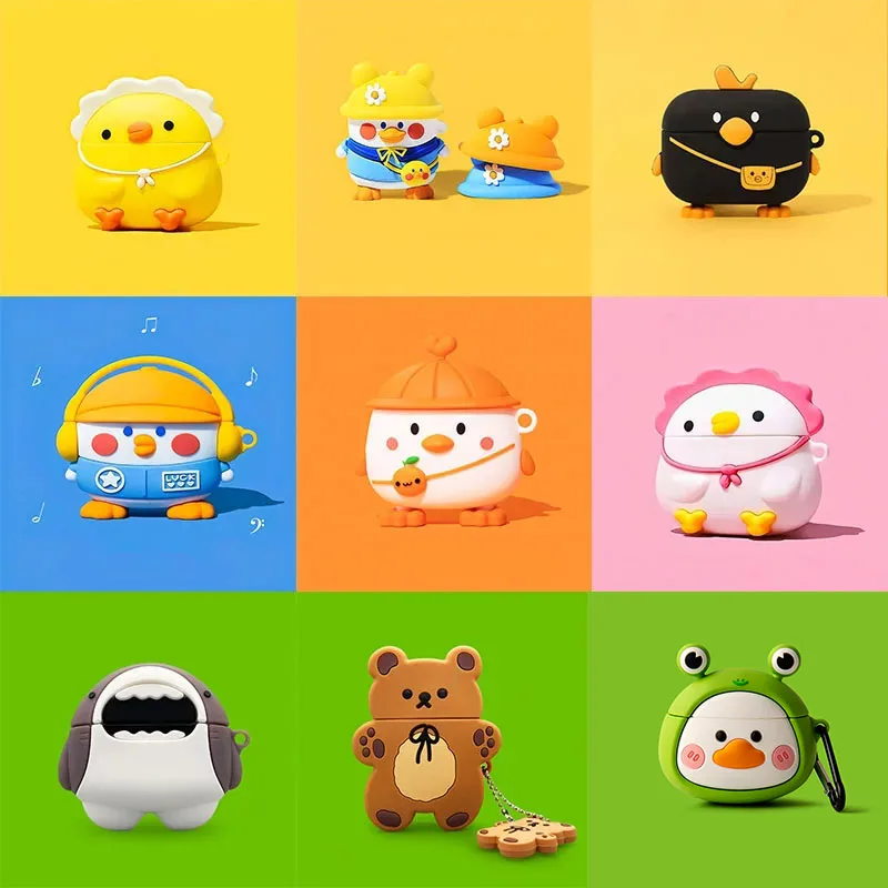 Чехол для apple AirPods 3, новинка 2021, мультяшный силиконовый чехол для 3D цыпленка, чехол для наушников AirPods 1, 2, 3 Pro, милая зарядная коробка для гарнитуры