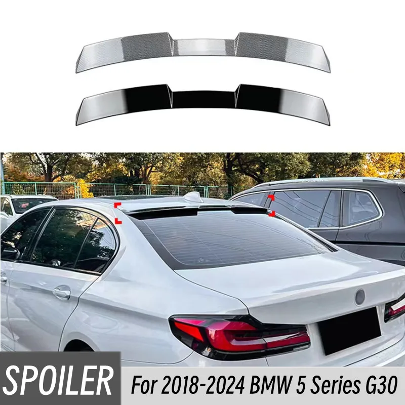 Car Rear Window Roof Spoiler Wings For 2018-2024 BMW 5 Series G30 M5 F90 525i 530i ABS Plastic Exterior Tuning Accessories Part