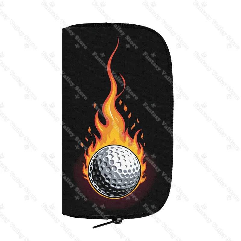 Ball with Fire Wallets Basketball Football Hockey Puck Tennis Sport Coin Money Bags ID Credit Card Holder Creative Balls Gift view 5