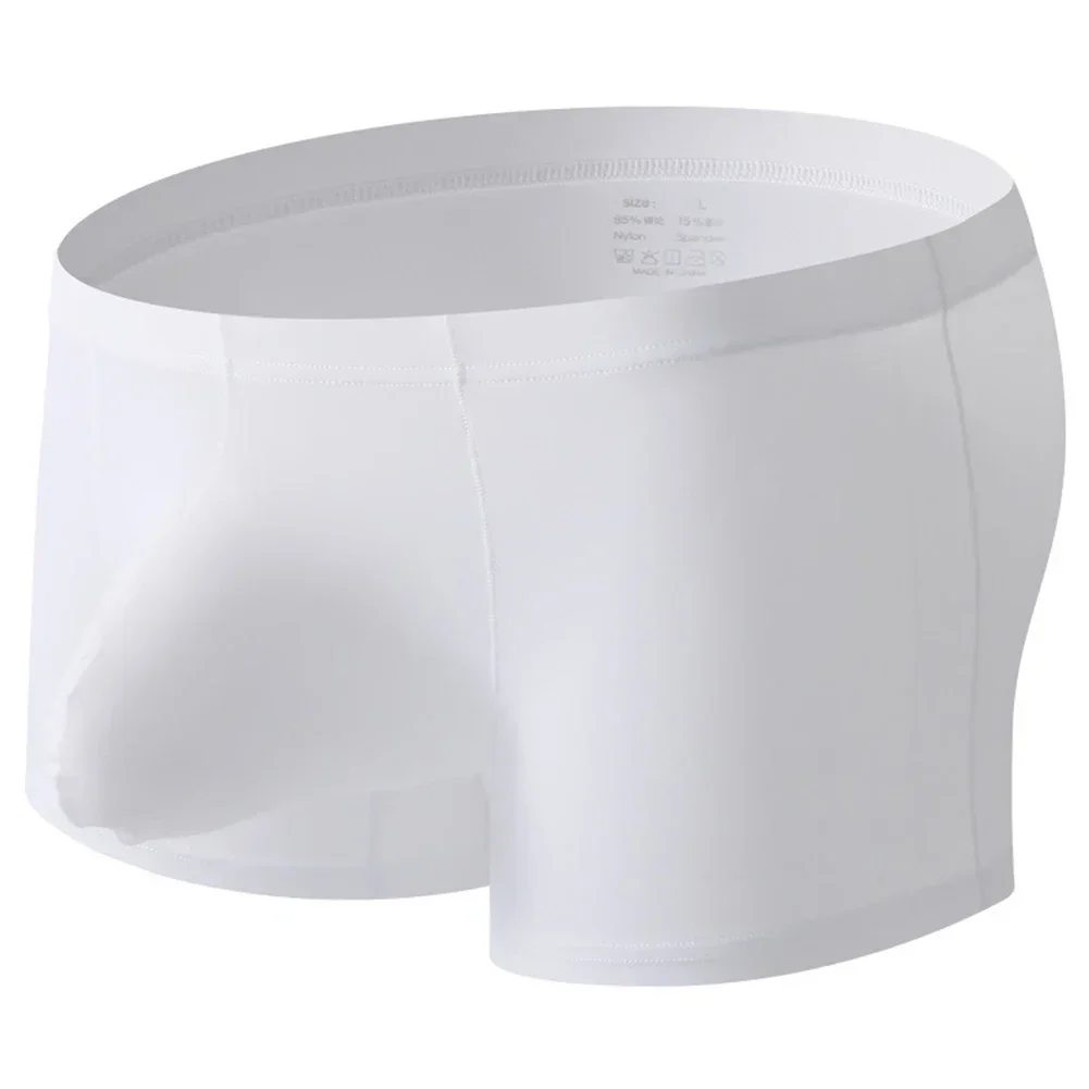 メンズアイスシルクボクサーパンツ,下着,下着,伸縮性パンティー,無地ショーツ,1ユニット
