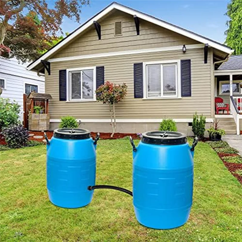 【NEW】Accessories 2 Rain Butt Connection Set 25 Mm Rain Butt Connector With Hoseclamps IBC Barrel Connector For Rainwater (50 Cm)