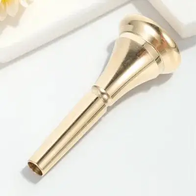

Brass Mouthpiece Replacement Durable Wear-Resistant Smooth Comfortable Design For French Professional Student Use Gold Plated
