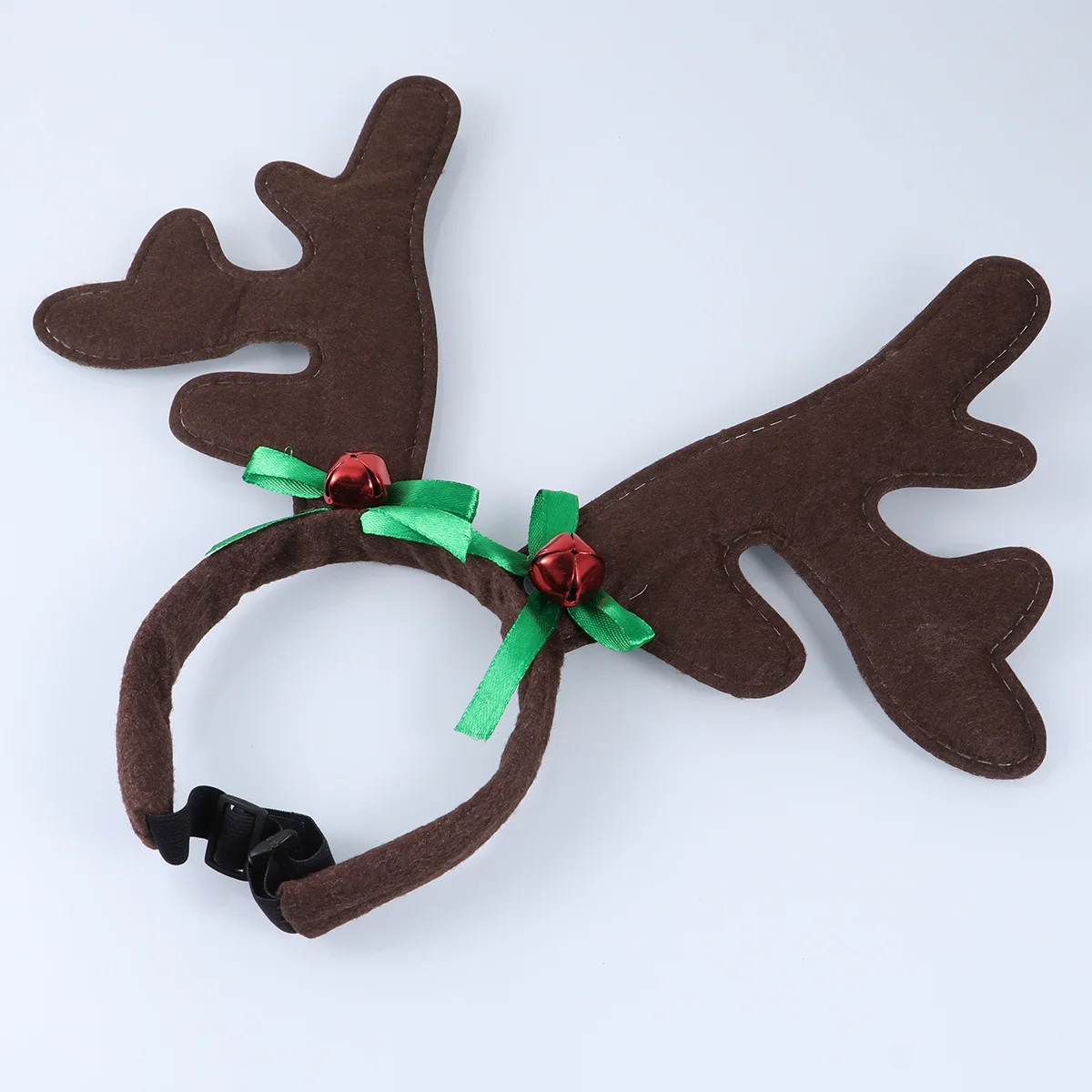 

Christmas Pet Antlers Headband Red Green Bow Adjustable Strap Comfortable Dog Cat Hair Hoop Festive Holiday Costume