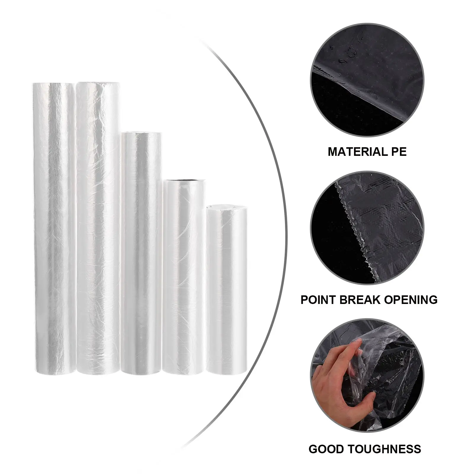 

5 Rolls Food Grade Fresh-Keeping Bags Storage Packaging Film Vacuum Sealer Sets Household Food Preservation Bag Reusable