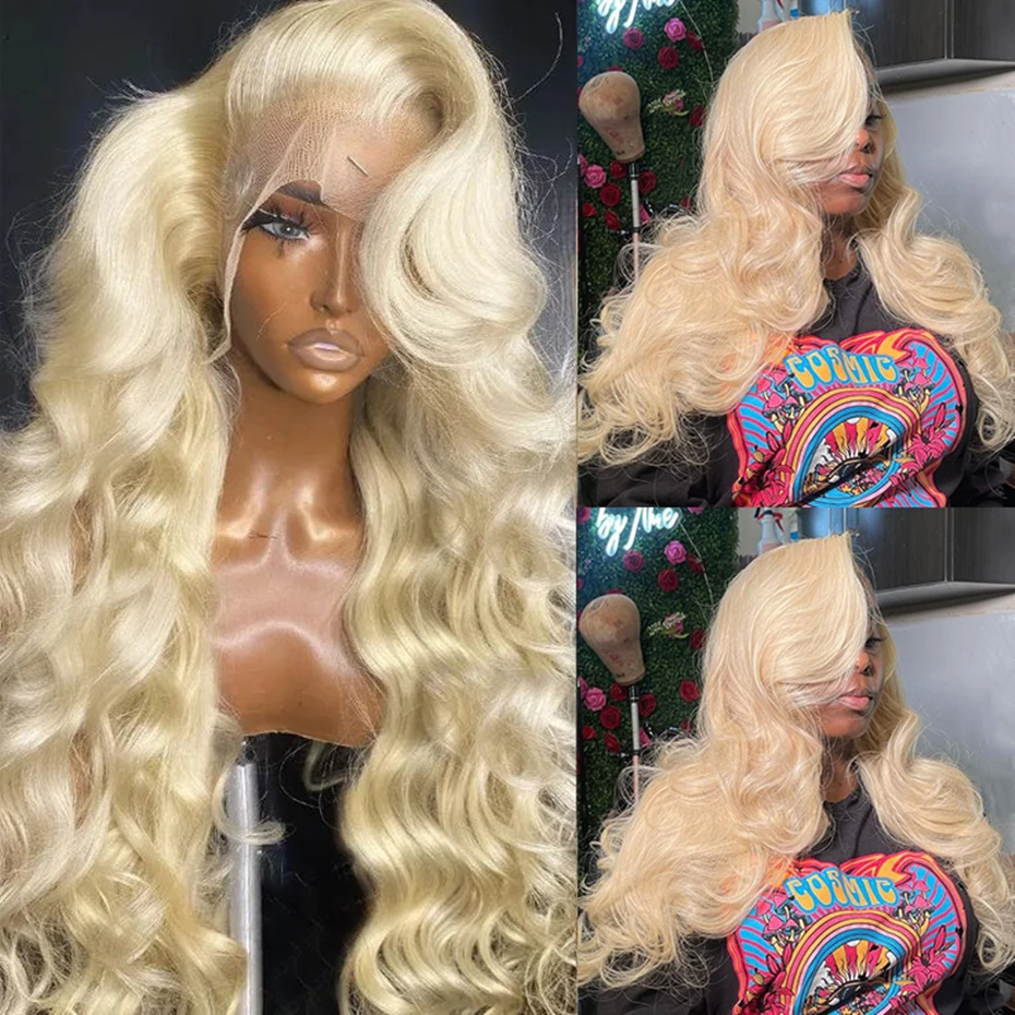 613 Blonde colored Lace Front Wig Body Wave 13x6 Hd Transparen Lace Frontal Wigs 30 Inch 13x4  Brazilian Hair Wigs Princess Hair