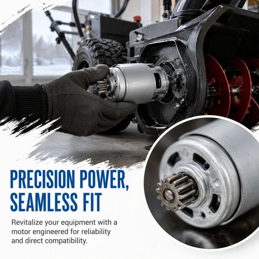 Durable 775 Model 21V Snow Blower Motor Metal Shell Heavy Duty DC Motor 11 Gear Teeth Electric Chain Saw Motor Garden Tool Refit