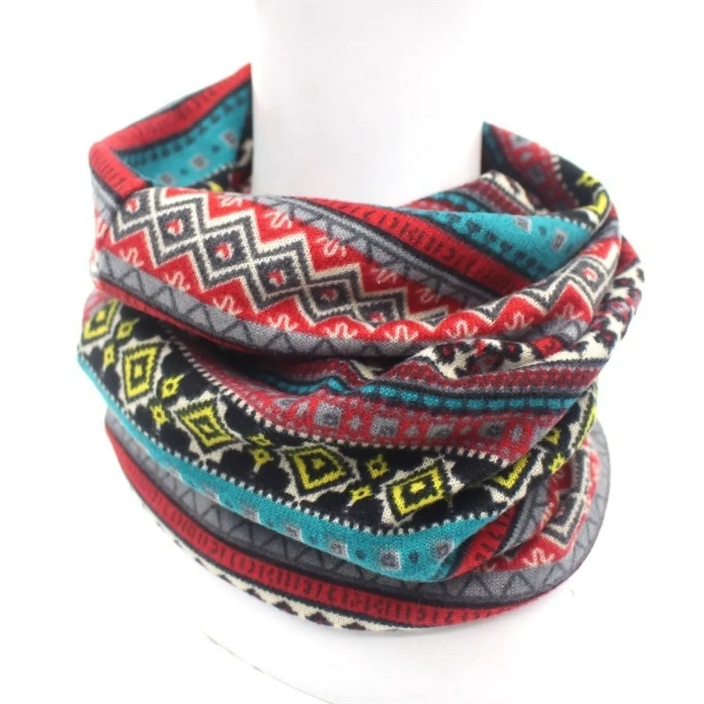 

Contrasting Colors Pullover Hat Plaid Print Scarf Pullover Hat Casual Hedging Cap Multifunctional Turban Hats Autumn and Winter