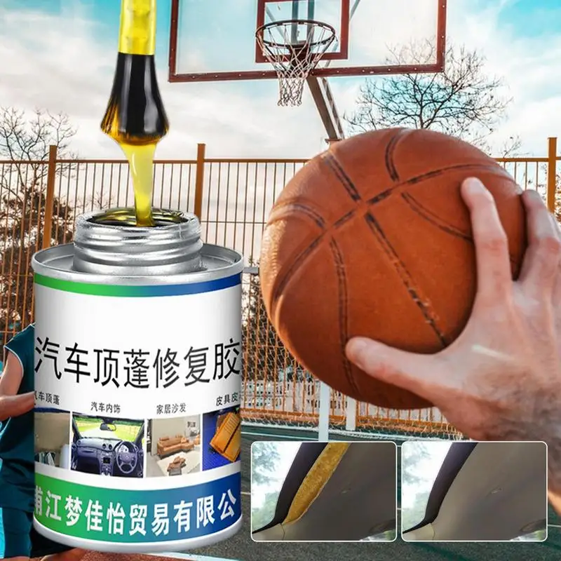 

car Roof Fabric Adhesive With Brush 100ml Auto Low Permeability Automotive Interior Repair Glue For Sofa, PU Leather Repair