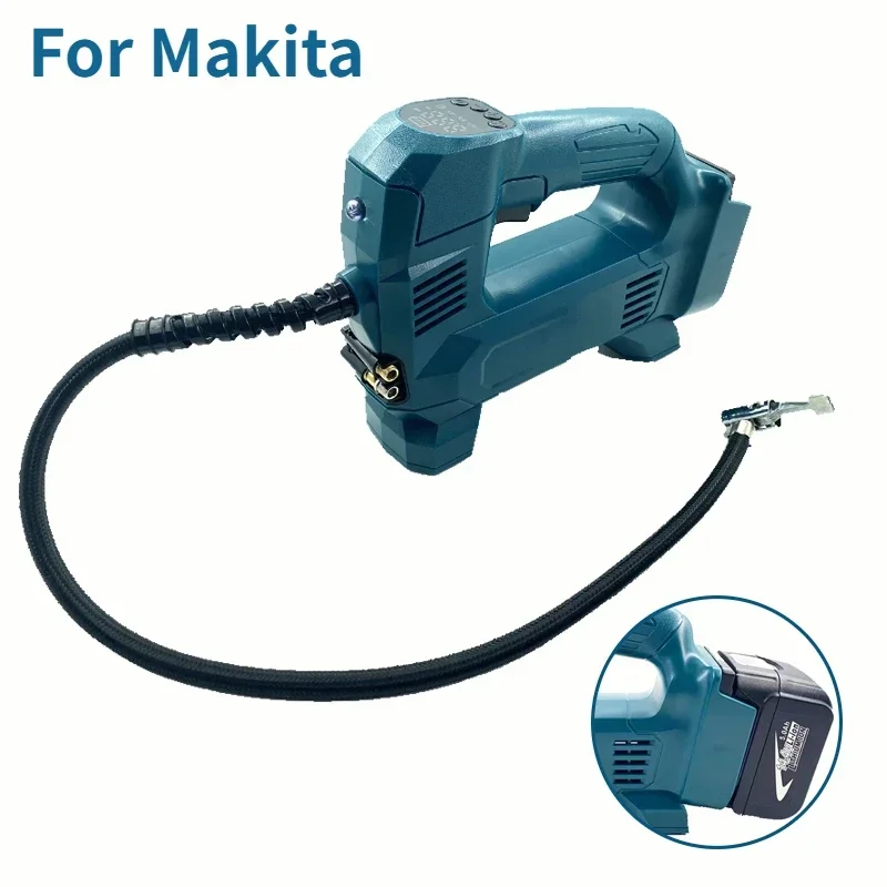 Cordless Rechargeable Air Pump For Car Bicycle Tires Balls Car Tire Inflator Pump Air Compressor For Makita 14.4V 18V Battery