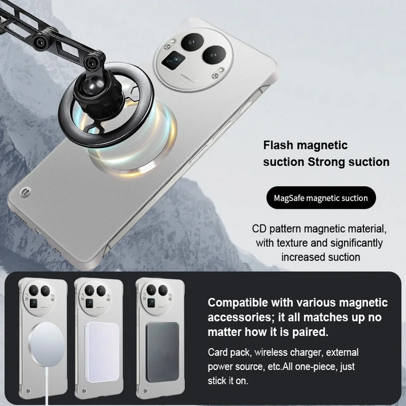 Für Realme GT8 Pro Ultradünne Metallische Rahmenlose Hartschalen-PC-Hülle für Realme GT 8 Pro Magnetisch für Magsafe Schutzabdeckung – Detail 5