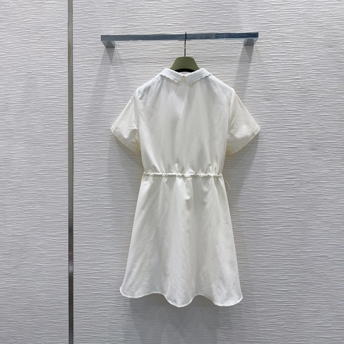 2026 high-quality new women's clothing with fresh girlish style, doll neck, and white skirt--hb722