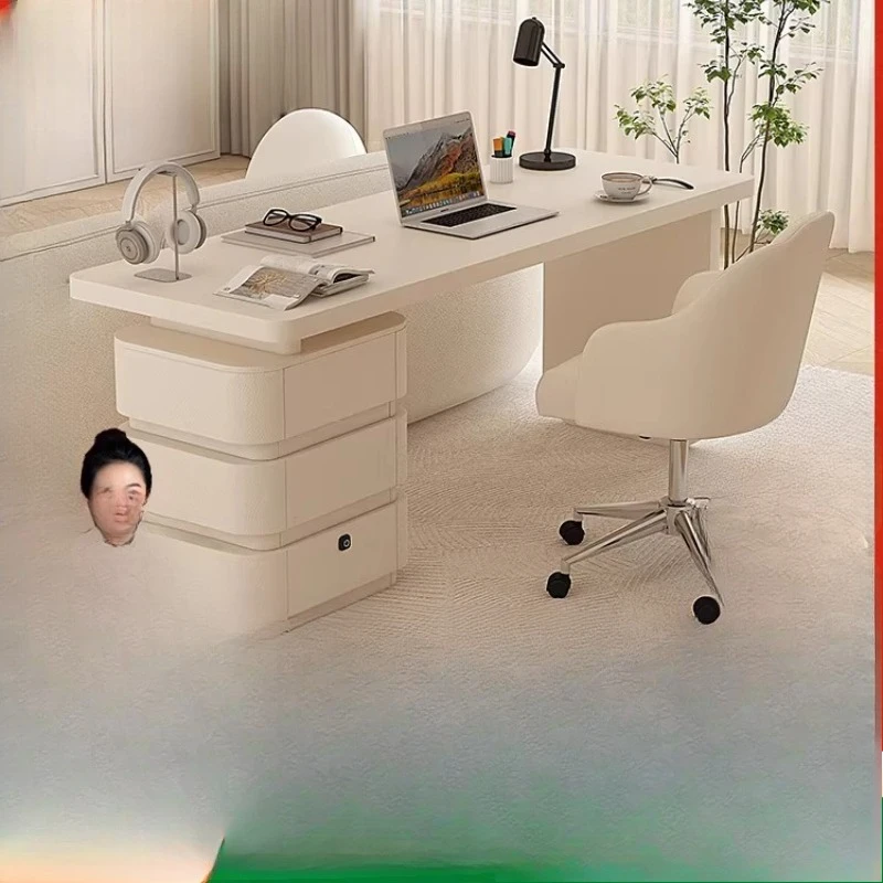 

Cream wind study desk, small household light luxury