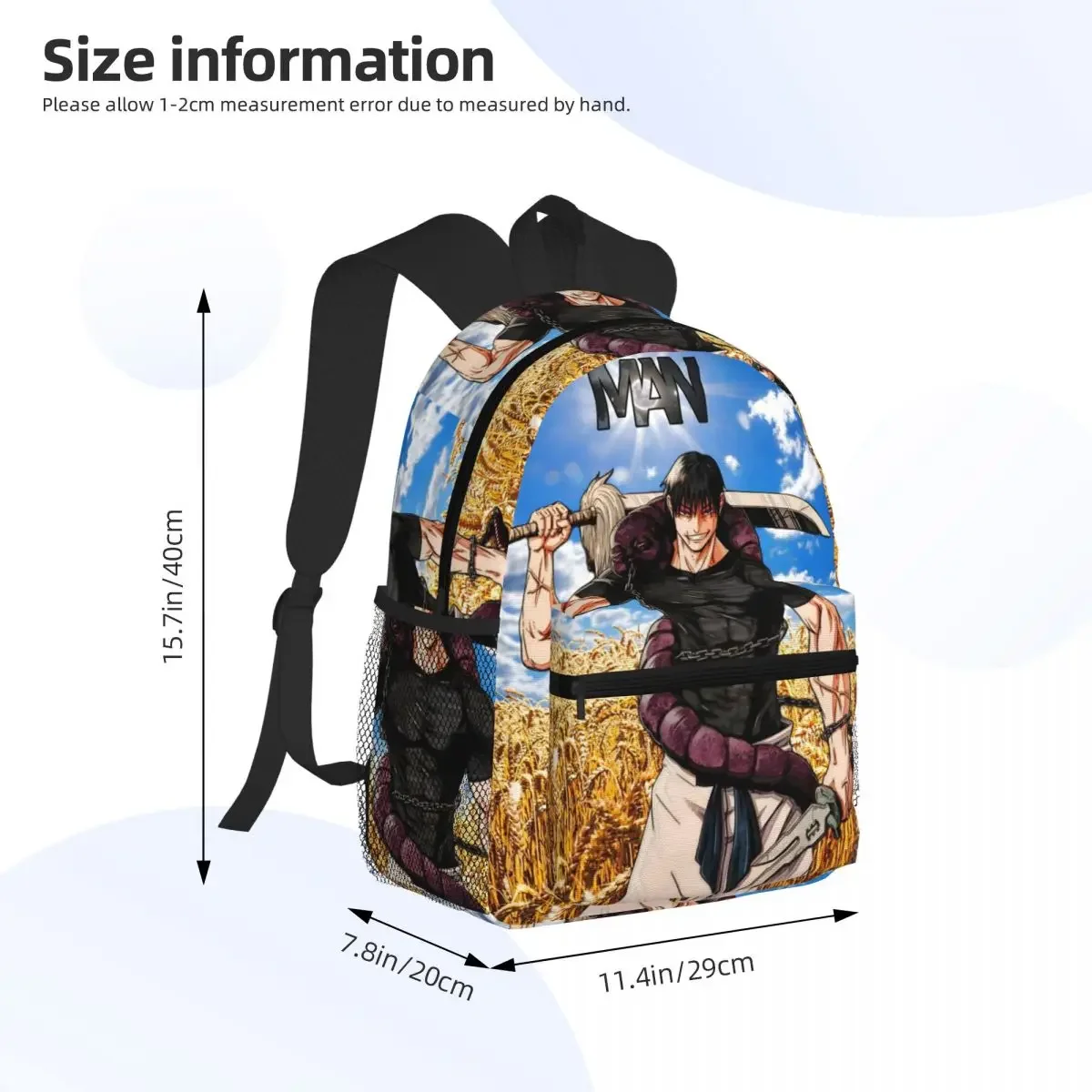 Tokyo Revengers Toji Fushiguro Student Backpack School Bag Hiking Travel Daypack for Men Women Fashion Bookbag Shoulder Bags