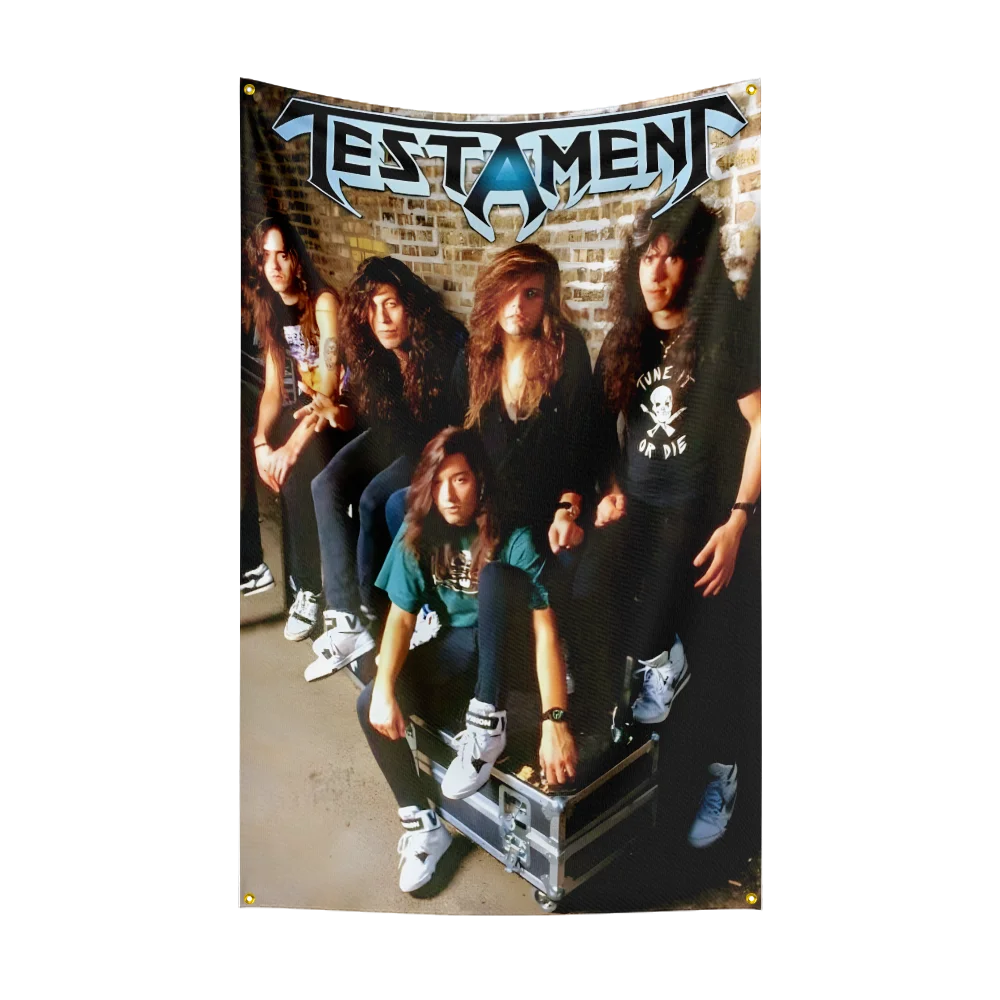3x5 Ft Heavy Rock Band T-Testaments Flag Polyester Digital Printing Banner for Bedroom Wall Art Out Door Tapestry Decora