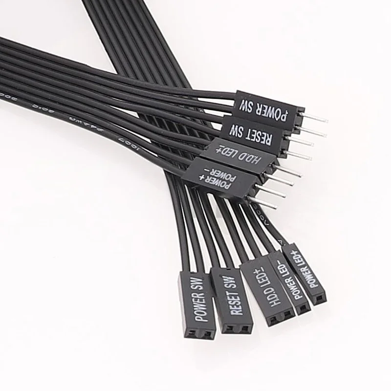 PC Motherboard Switch Cable HDD LED PLED Reset SW Power SW Extend Wire 20AWG Convert Cord 20cm Connect Line