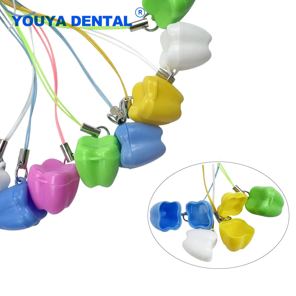 50pcs Dental Tooth Save Collect Case Colorful Baby Kids Milk Storage Box Teeth Organizer Plastic First Tooth Children's Gift