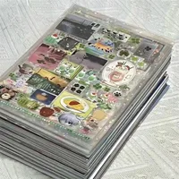 5 uds pegatina de película Flash transparente de dibujos animados estrellas brillantes lindo oso trébol de cuatro hojas pegatina Kawaii pegatinas decorativas para teléfono