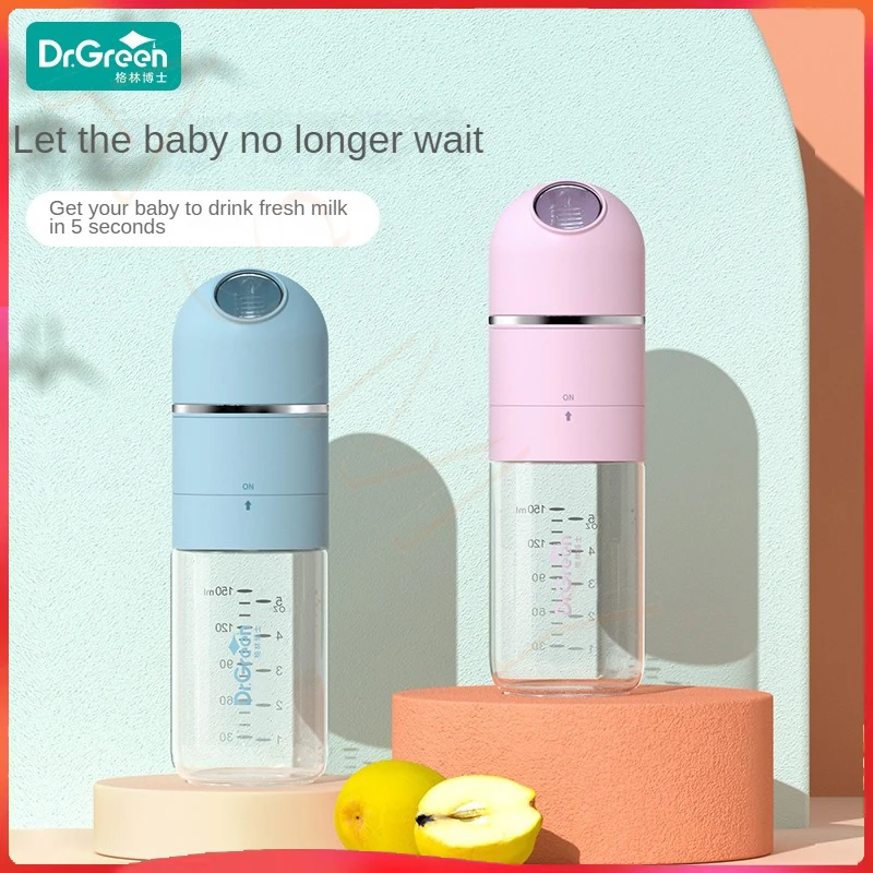 Dr.Green 4S Newborn Baby Bottle Garrafa de boca larga 150mL/240mL Isolamento selado Rápido enchimento de leite Garrafas removíveisLaváveis