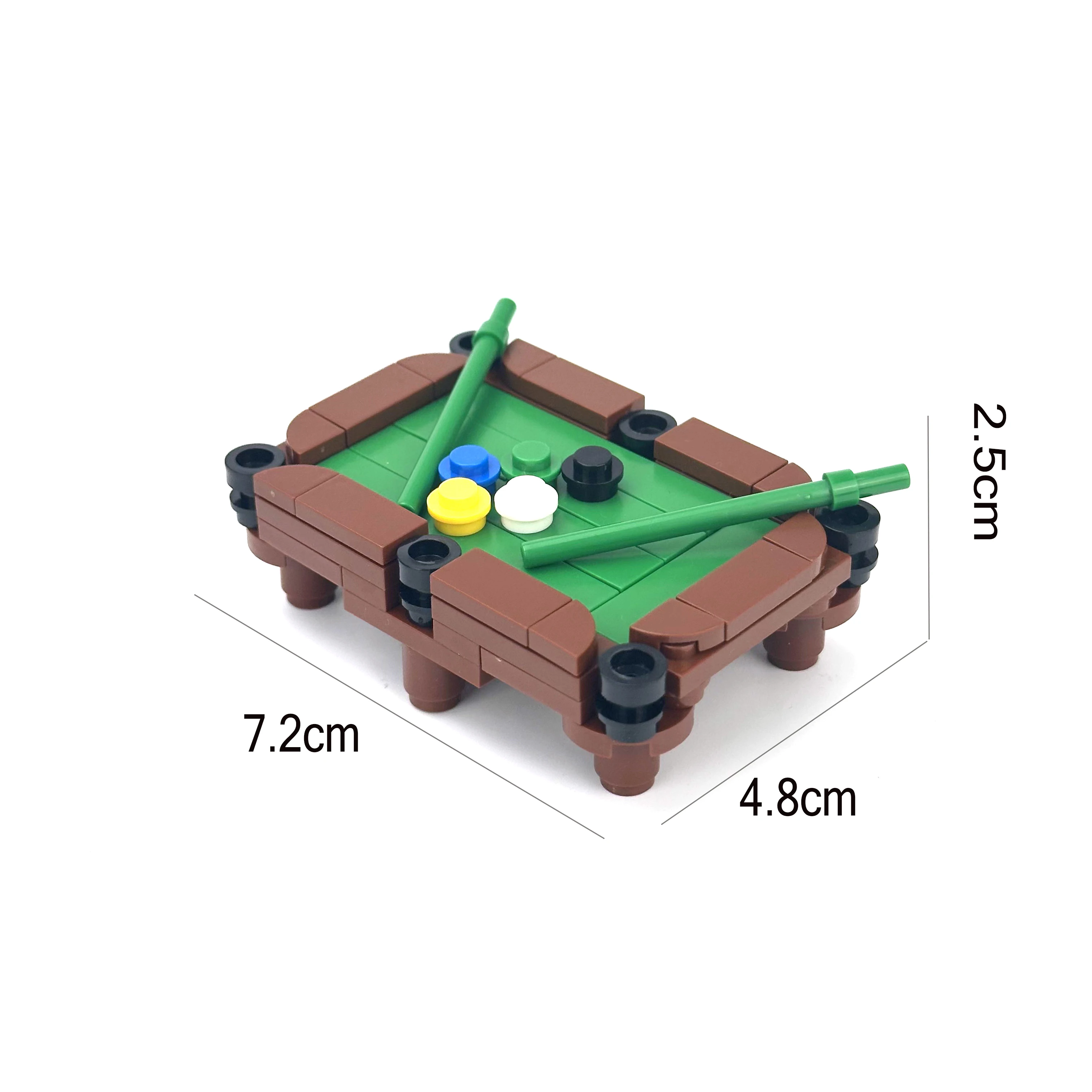 시티 패밀리 시리즈 소형 입자 MOC 당구대 DIY 장난감 축제용 디스플레이