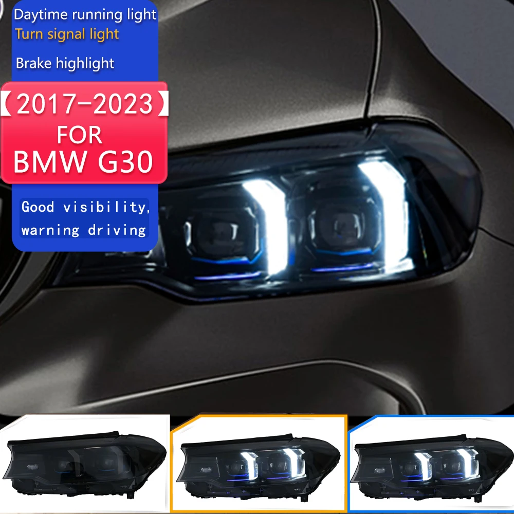 

Car Lights for BMW G30 LED Headlight Projector Lens 2017-2023 525i 530i 535i 540i Head Lamp DRL Signal Auto Accessories