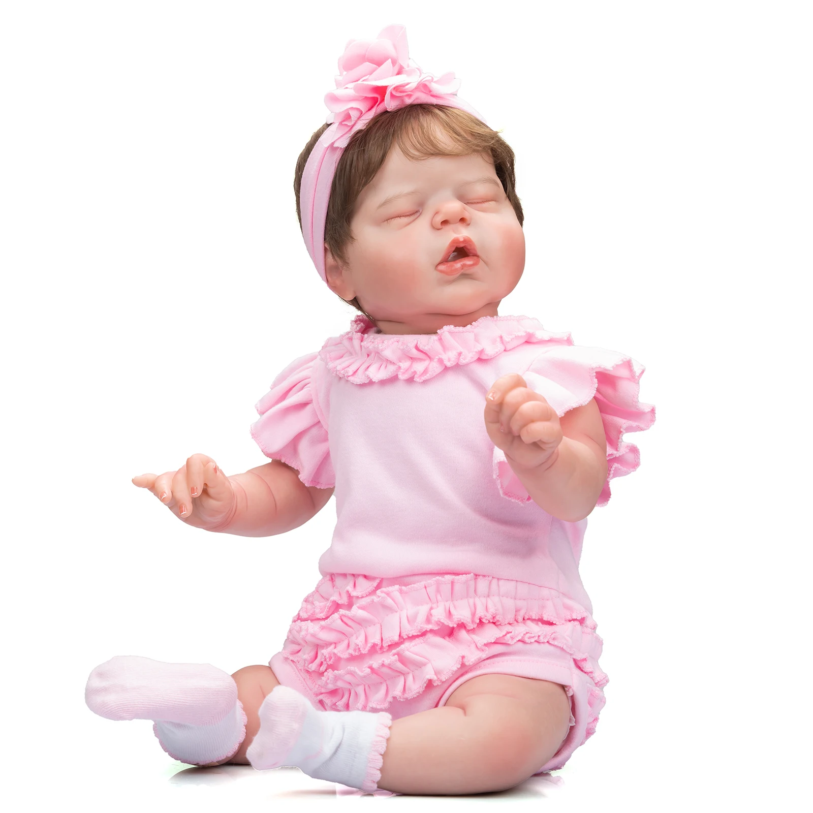 0〜3ヶ月の赤ちゃんのための55cmの芸術的な人形,リアルなalexis,柔らかくてかわいい,3dの肌,静脈,高品質の芸術的な人形