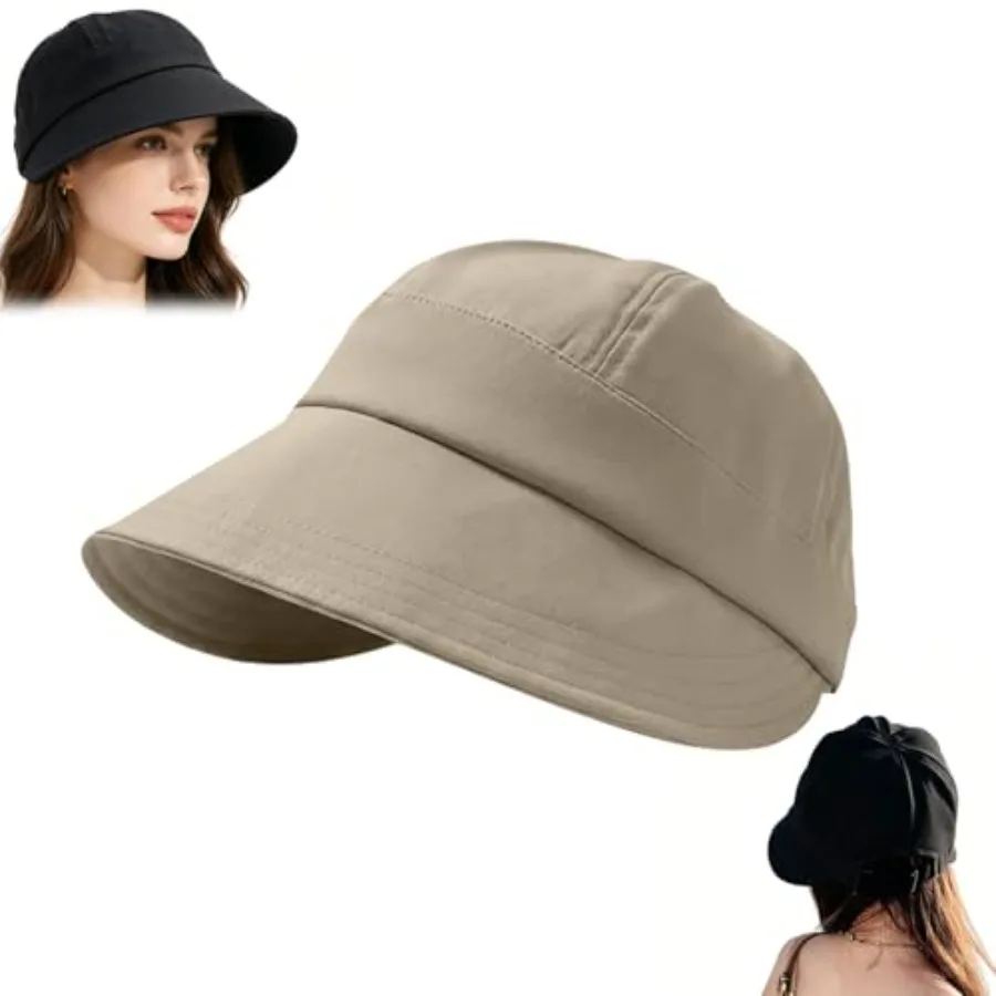 

Wide Brim Baseball Cap for Women and Men, UPF Sun Protection Adjustable Hat for Hiking, Camping, Beach