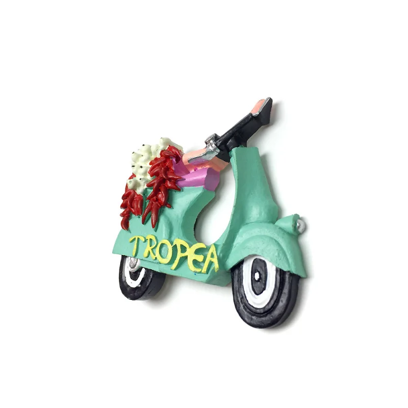 Italy Tropea Abstract Electric Car Creative Refrigerator Magnet Italian Crafts Travel Souvenirs