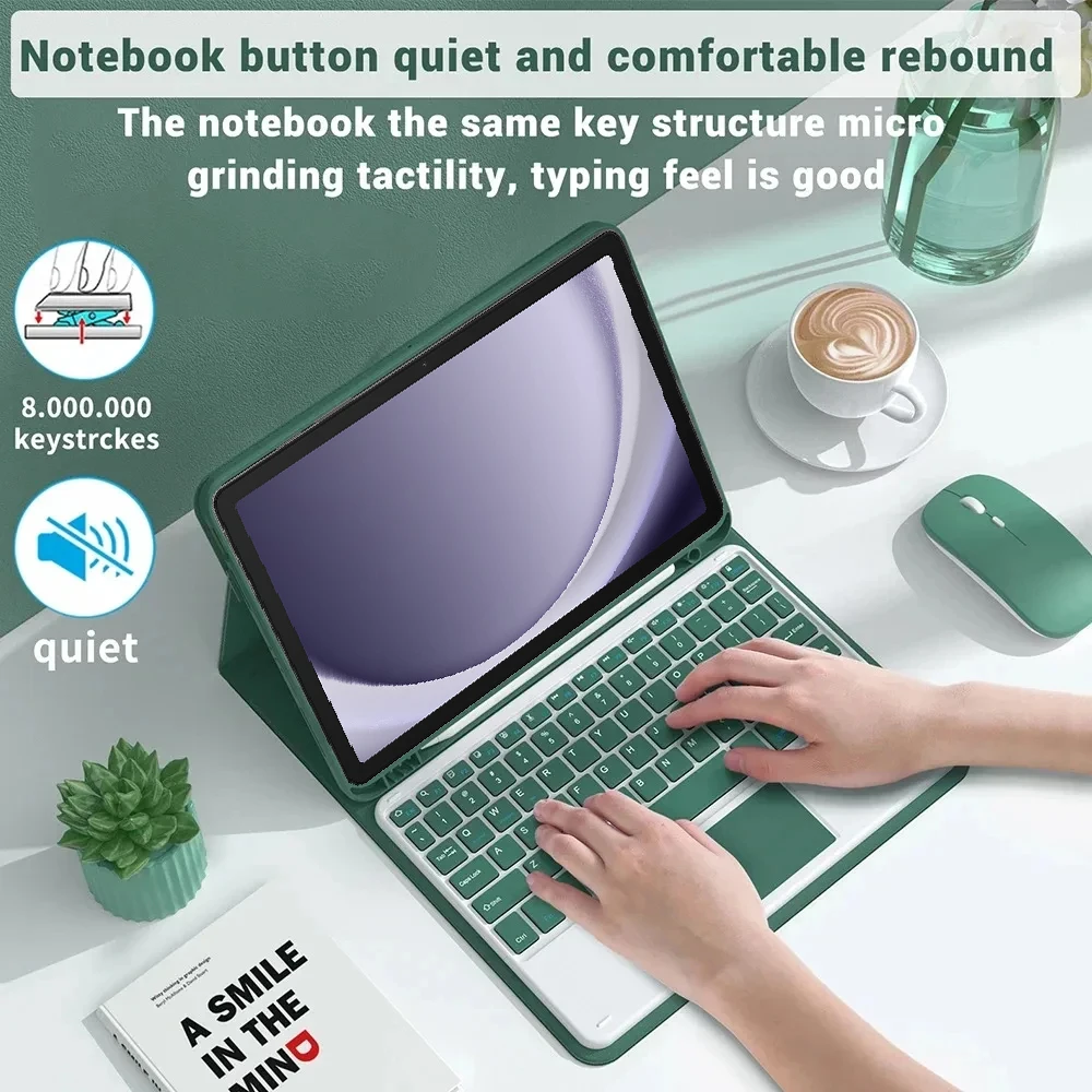 

Detachable Keyboard Cover For Samsung Tab A9 Plus 11 Inch With Pen Slot,Case Keyboard For Galaxy Tab A9+ SM-X210/X216/X218 11''