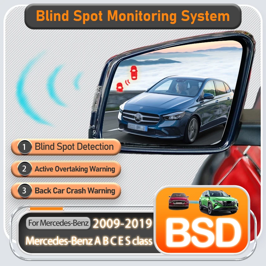 Car Blind Spot Detection System For Mercedes-Benz A B C E S class 2009-2019 BSD BSA BSM Car Sensors Drive Rear Mirror Monitoring