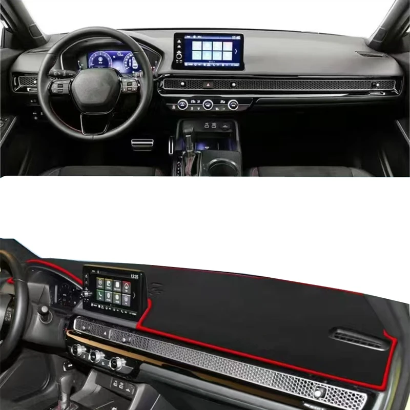 

For Honda Civic 11th 2021 2022 2023 2024 Car Dashmat Dashboard Cover Mat Center Console Sun Shade Protect Carpet Rug Accessories