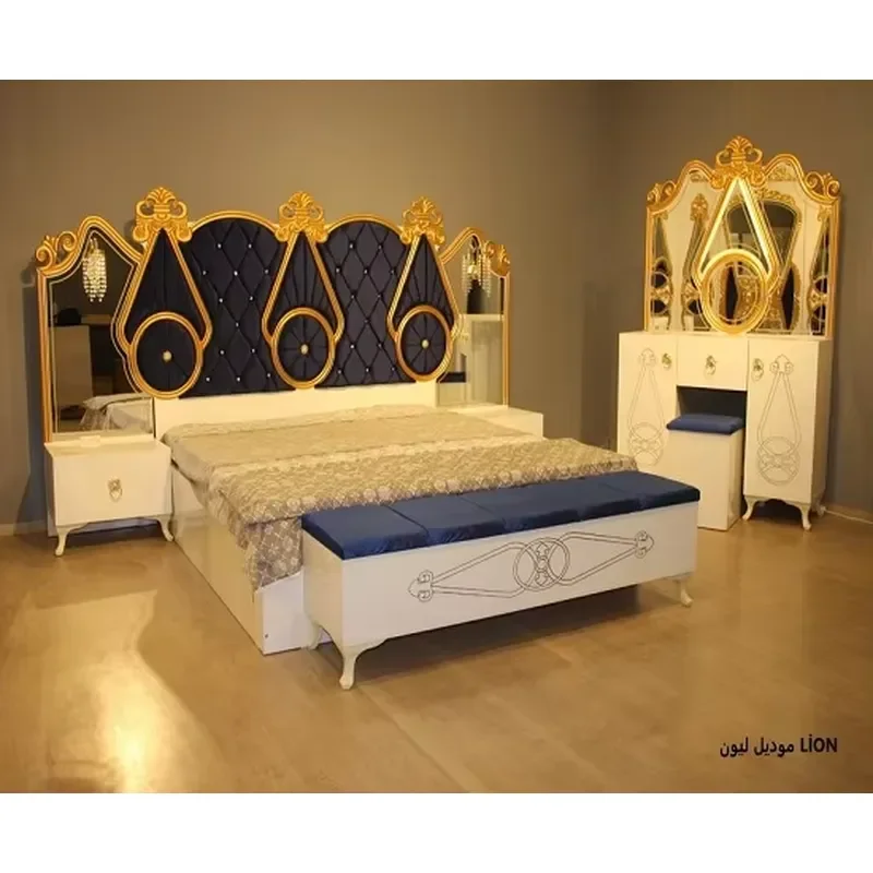 Deluxe King Bed High Quality Modern Bedroom Furniture Set with Storage and Massage Function Customizable