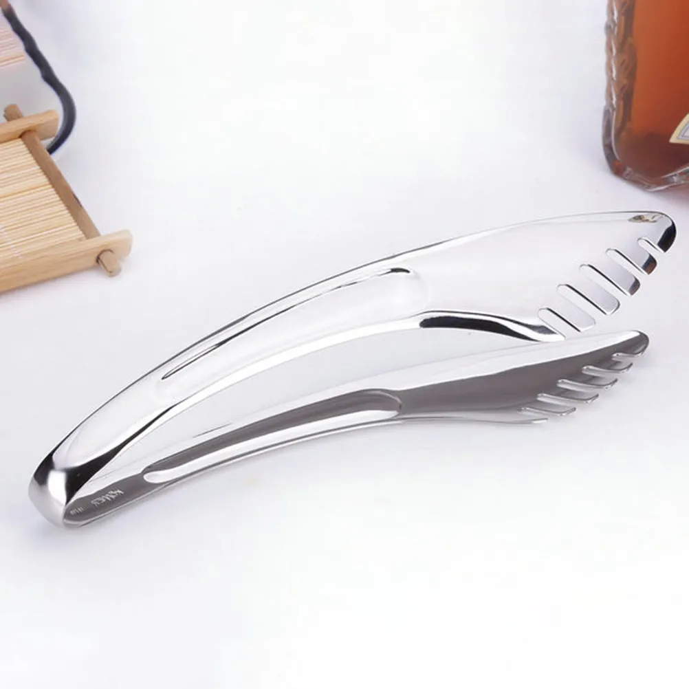 3Pcs Stainless Steel Kitchen Serving Tongs Heavy Duty Heat Resistant Rust Proof Salad Spaghetti Noodle Clamps for Home