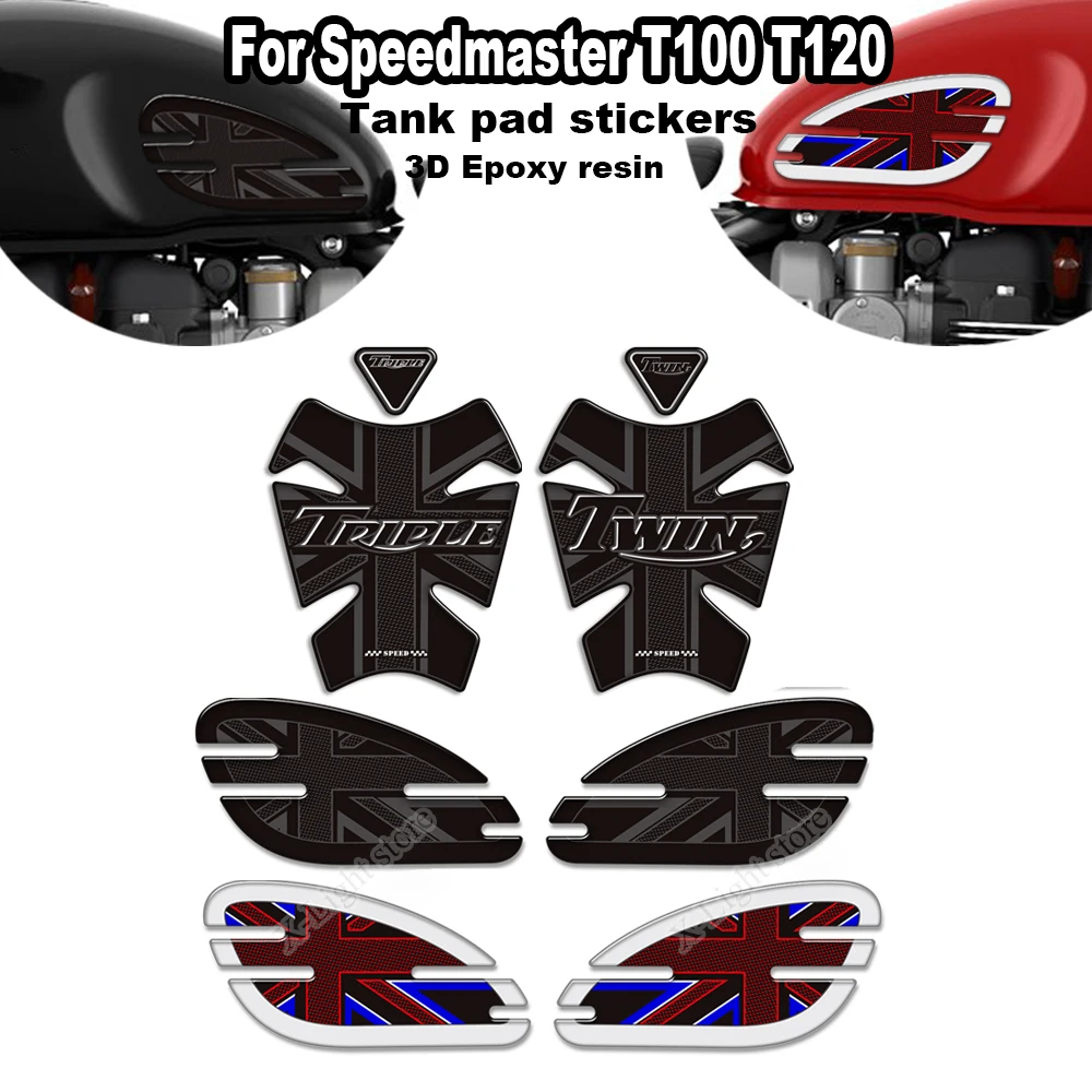 

For Triumph Speedmaster T100 T120 3D resin Motorcycle Tank pad Protector stickers decals kit