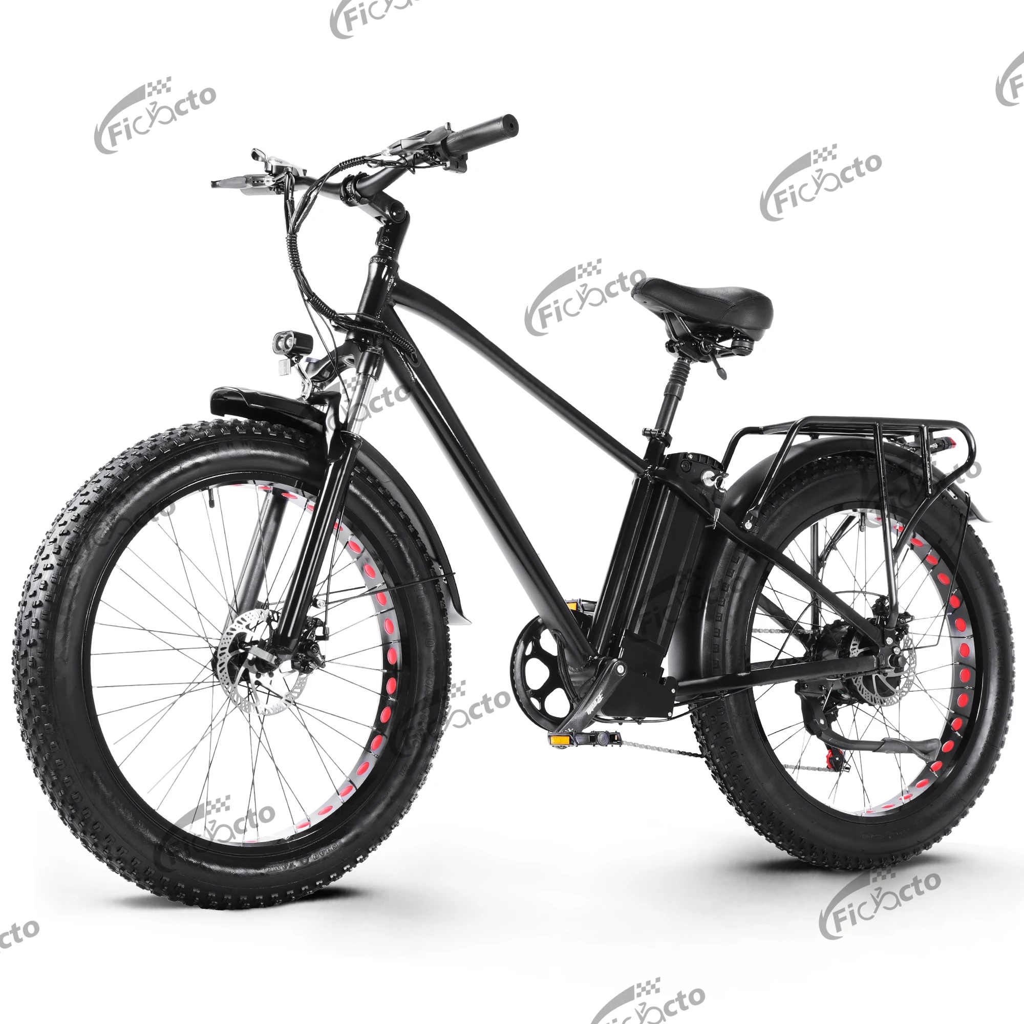 26-Zoll-Elektrofahrrad, Elektrofahrrad mit 48V18AH-Akku, E-Bike mit 7 Gängen, E-Mountainbike mit 4.0 Fat Tires, Elektro-Citybike mit LCD-Display, E-Bike