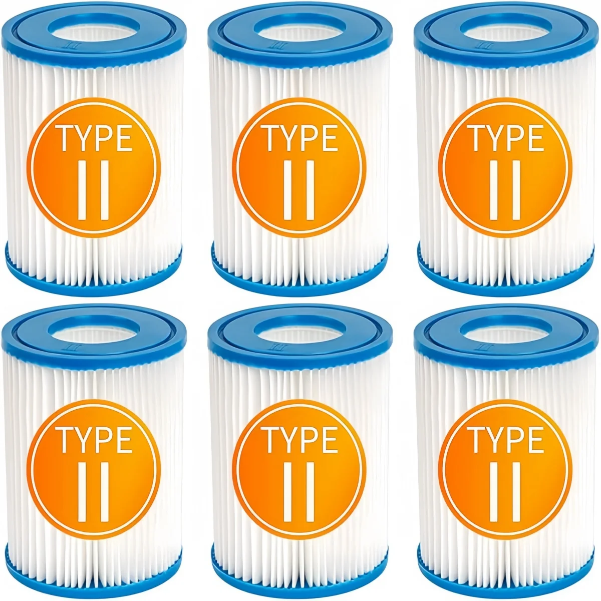 Cartuchos de filtro de repuesto compatibles con el filtro de piscina inflable Best-way Type II 58094 y para filtro de bañera de hidromasaje Lay-Z Spa